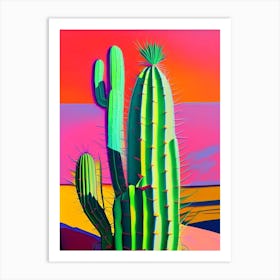 Rat Tail Cactus Modern Abstract Pop 1 Art Print