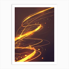 Abstract Flames Art Print