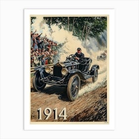 Aihrgdesign A Vintage Poster Of An Automobile Rally In 1914 F E89769f7 B3a5 4d88 Be7e 2b3233282541 3 Art Print