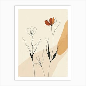 Abstract Flowers Art Print