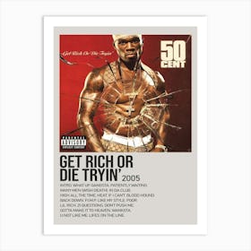 Zensouds Rapper 50 Cent Poster Art Print