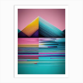 Two Colors Lines Art Print