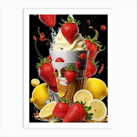 Strawberry Lemonade Art Print