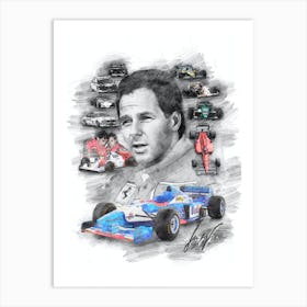 Gerhard Berger Portrait Art Print