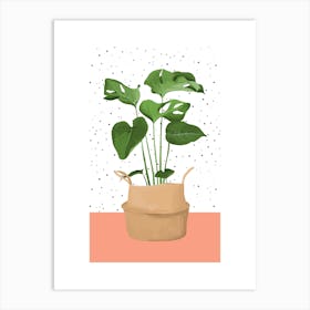 Monstera Plant Print Art Print