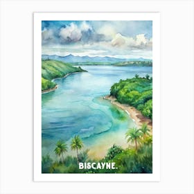 Biscayne National Park Watercolor Painting Art Print