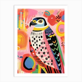 Pink Scandi Falcon 5 Art Print