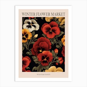 Winter Pansy 3 Winter Flower Market Poster Art Print