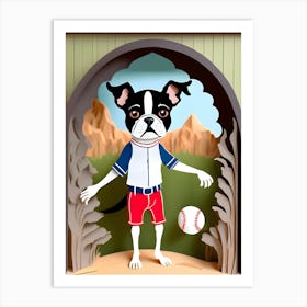 Boston Terrier-Reimagined 112 Art Print