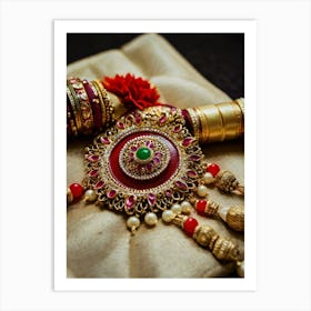 Indian Wedding Jewelry Art Print