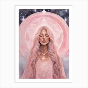 Rose Quartz Goddess Art Print