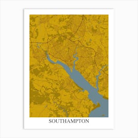 Southampton Yellow Blue Art Print