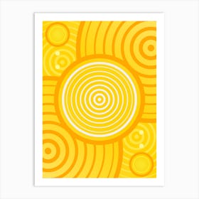 Geometric Abstract Glyph in Happy Yellow and Orange n.0033 Art Print