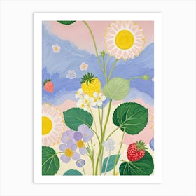 Strawberry Whimsy 1 Art Print