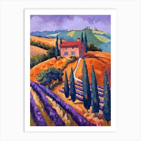 Lavender Fields In Tuscany Art Print