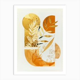 Golden Leaves 19 Art Print