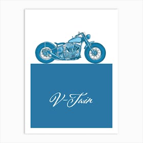 Motorbike Harley V Twin Art Print