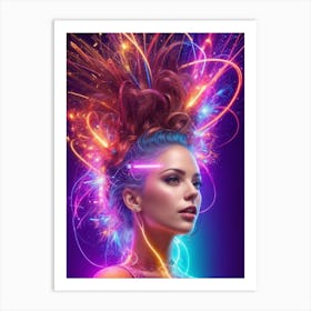 Absolute Reality V16 Electrical Sparking Gorgeous Colourfull W 0 Art Print