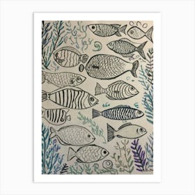 Fishes Style Henri Matisse 1 Art Print