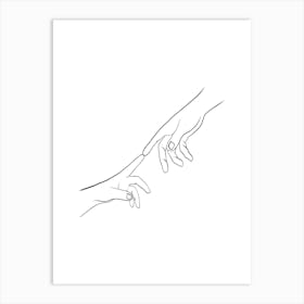 Creation Of Adam And Eve 1 Art Print