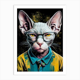 Sphynx Cat animal Art Print
