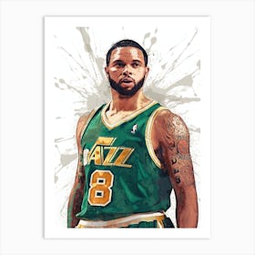 Deron Williams Utah Jazz Art Print