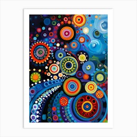 Abstract Circles 103 Art Print