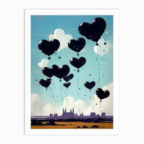 Heart Balloons Art Print