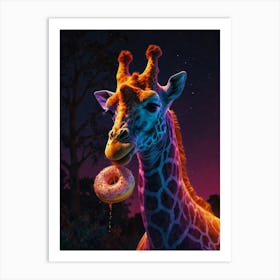 Donut Giraffe 1 Art Print