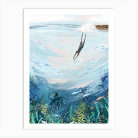 Dive Into The Unknown Art Print