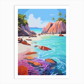 An Oil Painting Of Anse Source D Argent 2 Art Print