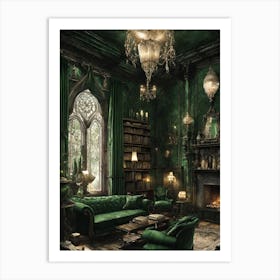 Gothic Living Room Art Print