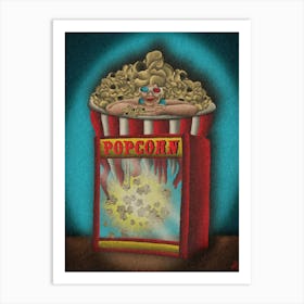 Lady Popcorn Art Print