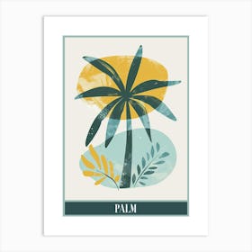 Palm Tree Flat Illustration 3 Poster Art Print