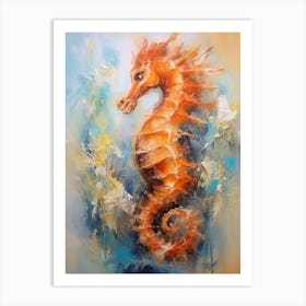 Seahorse Abstract Expressionism 1 Art Print