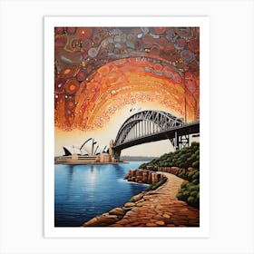 Default Australian Aboriginal Dot Art Style Painting Of The Sy 1 (2) Art Print