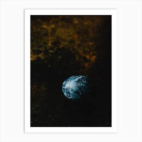 Blue Marble Egg Art Print