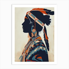 Osage Origins In Abstract Art ! Native American Art Art Print