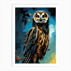 Owl Painting Art Print