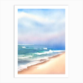 Santa Monica Beach 2, Los Angeles, California Watercolour Art Print