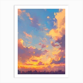 Sunset Hd Wallpaper 1 Art Print