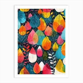 Autumn Leaves In The Rain Art Print