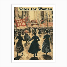 Aihrgdesign A Vintage Poster Of A Womens Suffrage March In 19 5435fce5 29a3 4ed5 B1d8 A3976acde980 0 Art Print