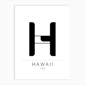 Hawaii City Typography Wall Art Print