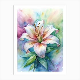 Watercolor Lily Art Print