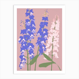 Bluebells Flower Big Bold Illustration 3 Art Print