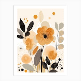 Orange Flowers 2 Art Print