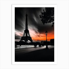 Eiffel Tower At Sunset 5 Art Print