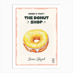 Lemon Glazed Donut The Donut Shop 0 Art Print