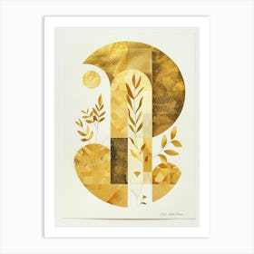 Gold Letter G Art Print